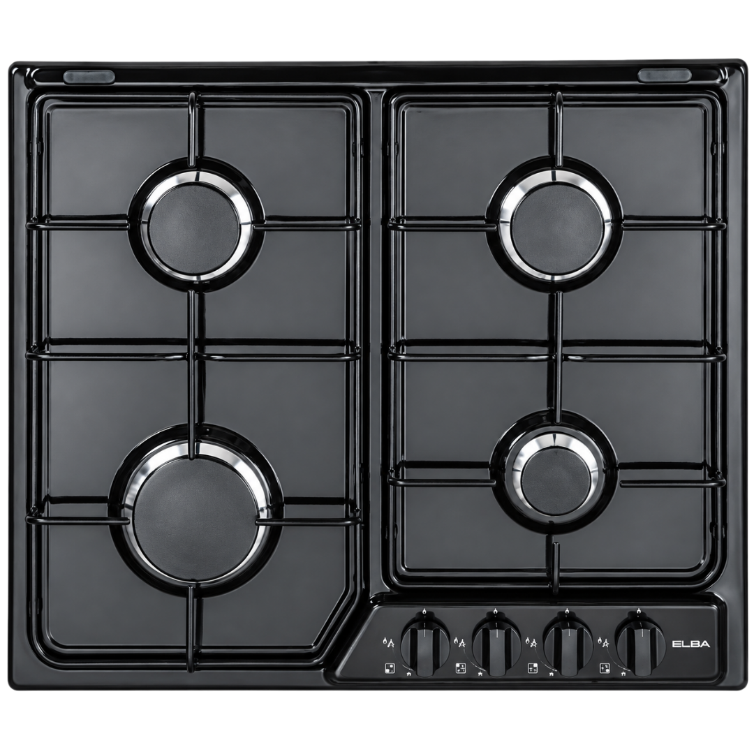 ELBA BUILT IN STOVE 4 GAS BURNERS BLACK